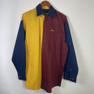 Vintage Mo Betta Garth Brooks Black Yellow Western Button Up Shirt Large USA Q